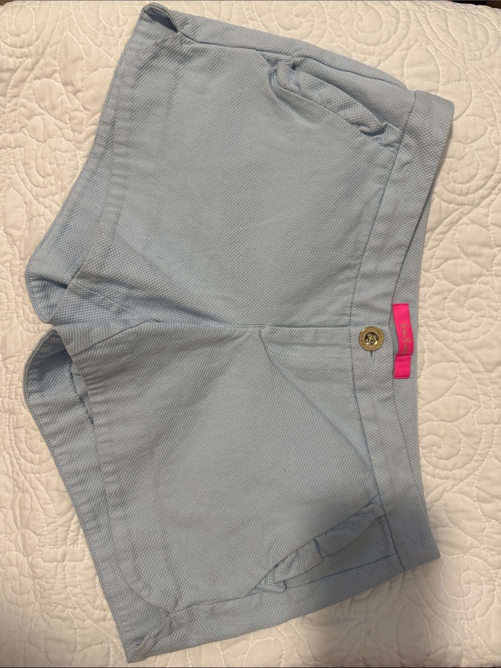 Lilly Pulitzer Light Blue Textured Women's Bike Shorts
